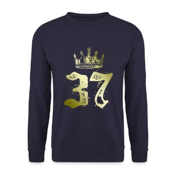 37 Couronne numérique - Sweat-shirt Unisexe - marine - Devant - Alina (178cm) & Michal (187cm)