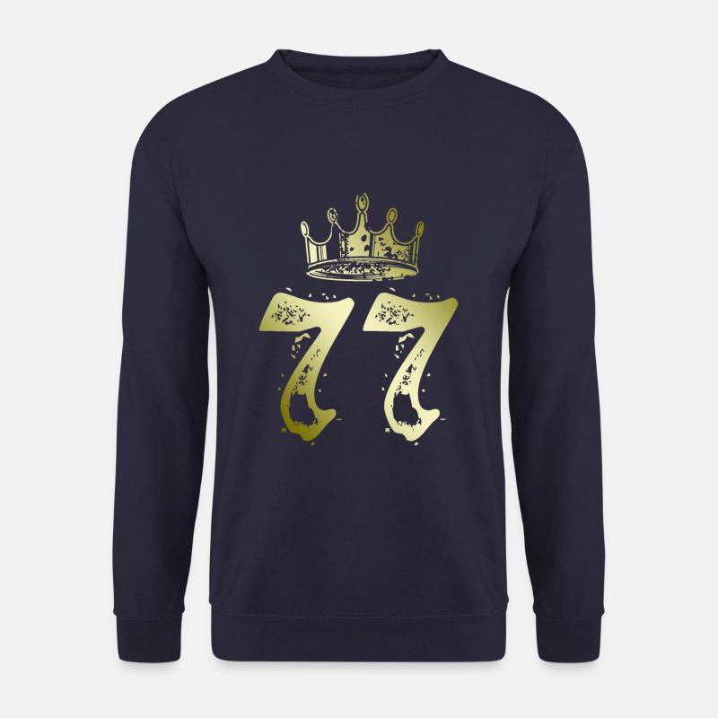 77 Zahl Krone - Unisex Pullover - Navy
