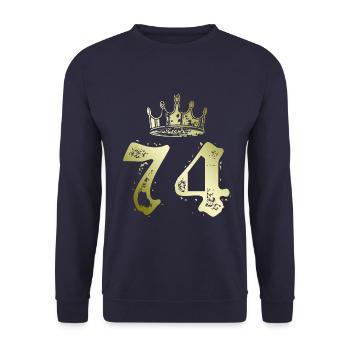 74 Couronne numérique - Sweat-shirt Unisexe - marine - Devant - Alina (178cm) & Michal (187cm)