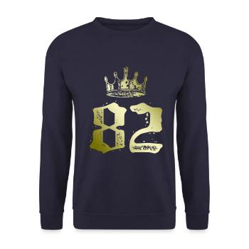 82 Couronne numérique - Sweat-shirt Unisexe - marine - Devant - Alina (178cm) & Michal (187cm)