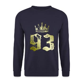 93 Couronne numérique - Sweat-shirt Unisexe - marine - Devant - Alina (178cm) & Michal (187cm)