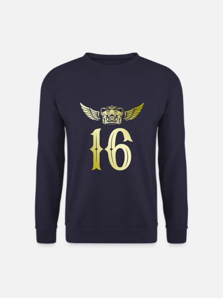 16 Zahl Krone - Unisex Pullover - Navy
