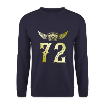 72 Couronne numérique - Sweat-shirt Unisexe - marine - Devant - Alina (178cm) & Michal (187cm)