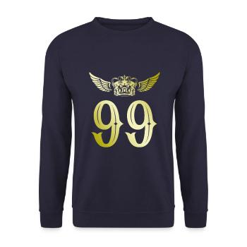 99 Couronne numérique - Sweat-shirt Unisexe - marine - Devant - Alina (178cm) & Michal (187cm)