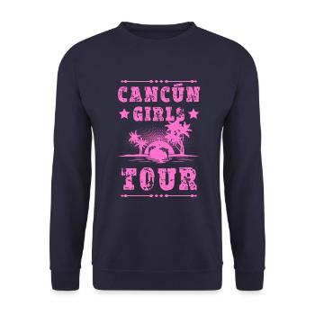 Tournée des filles de Cancun - Sweat-shirt Unisexe - marine - Devant - Alina (178cm) & Michal (187cm)