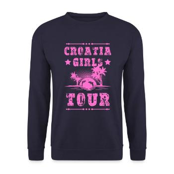 Tournée des filles en Croatie - Sweat-shirt Unisexe - marine - Devant - Alina (178cm) & Michal (187cm)