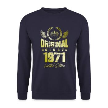 1971 limited edition - Unisex Pullover - Navy - Vorne - Alina (178cm) & Michal (187cm)