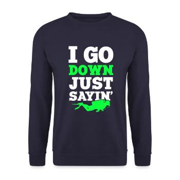 dicton du plongeur - Sweat-shirt Unisexe - marine - Devant - Alina (178cm) & Michal (187cm)