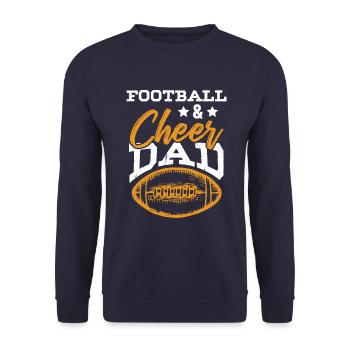 football cheerleading papa - Unisex Pullover - Navy - Vorne - Alina (178cm) & Michal (187cm)