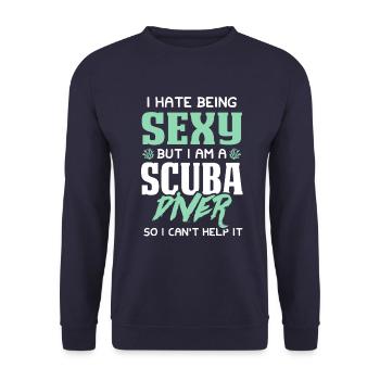 plongée sous-marine sexy - Sweat-shirt Unisexe - marine - Devant - Alina (178cm) & Michal (187cm)