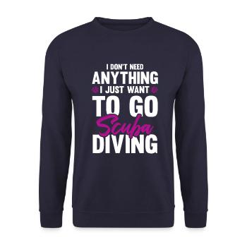 scuba diving - Unisex Sweatshirt - navy - Front - Alina (178cm) & Michal (187cm)