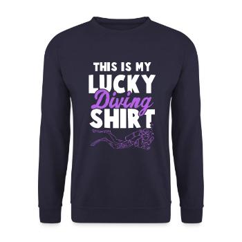 chemise de plongée plongeur - Sweat-shirt Unisexe - marine - Devant - Alina (178cm) & Michal (187cm)