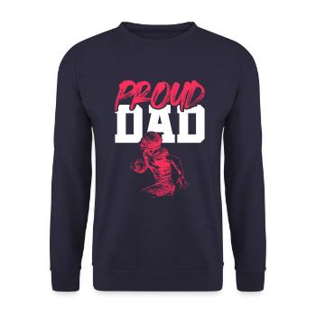 papa de football fier - Sweat-shirt Unisexe - marine - Devant - Alina (178cm) & Michal (187cm)