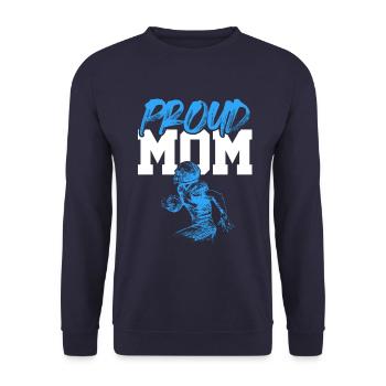 fière maman de football - Sweat-shirt Unisexe - marine - Devant - Alina (178cm) & Michal (187cm)