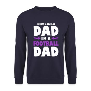 football dad papa - Unisex Sweatshirt - navy - Front - Alina (178cm) & Michal (187cm)