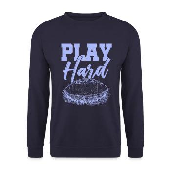 game hard football - Unisex Sweatshirt - navy - Front - Alina (178cm) & Michal (187cm)