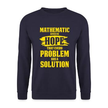 mathematics - Unisex Sweatshirt - navy - Front - Alina (178cm) & Michal (187cm)