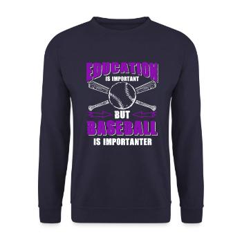 baseball dicton drôle - Sweat-shirt Unisexe - marine - Devant - Alina (178cm) & Michal (187cm)