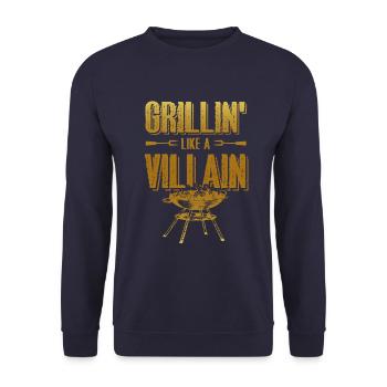 grill dicton drôle - Sweat-shirt Unisexe - marine - Devant - Alina (178cm) & Michal (187cm)