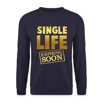 single leben bräutigam - Unisex Pullover - Navy - Vorne - Alina (178cm) & Michal (187cm)