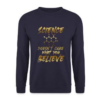 la foi scientifique - Sweat-shirt Unisexe - marine - Devant - Alina (178cm) & Michal (187cm)