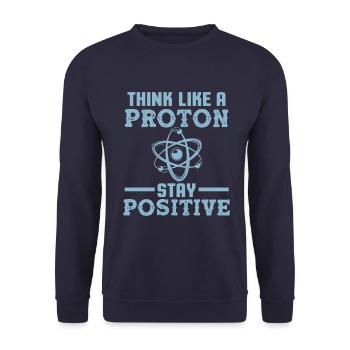 science de l’atome de proton - Sweat-shirt Unisexe - marine - Devant - Alina (178cm) & Michal (187cm)