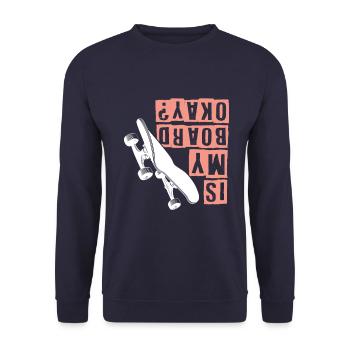 spruch skater skateboard - Unisex Pullover - Navy - Vorne - Alina (178cm) & Michal (187cm)