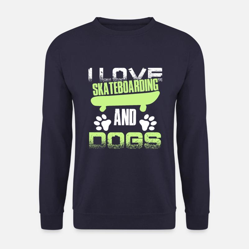 skateboarding liebe hunde - Unisex Pullover - Navy