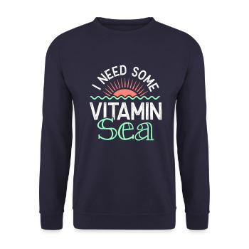 vitamin sea summer - Unisex Sweatshirt - navy - Front - Alina (178cm) & Michal (187cm)