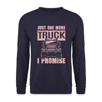 truck spruch - Unisex Pullover - Navy - Vorne - Alina (178cm) & Michal (187cm)