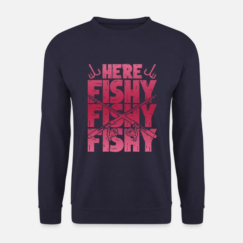 fishy fischen spruch - Unisex Pullover - Navy