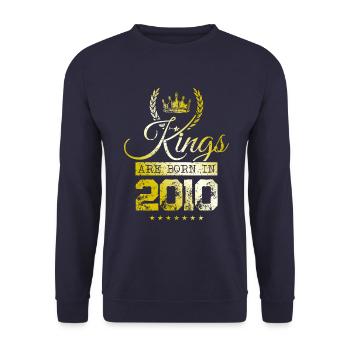 les rois naissent en 2010 - Sweat-shirt Unisexe - marine - Devant - Alina (178cm) & Michal (187cm)