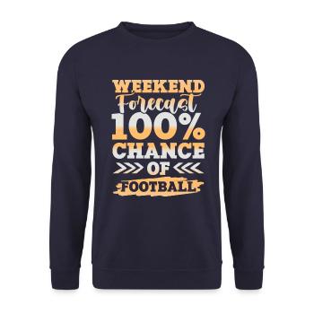 weekend football - Unisex Sweatshirt - navy - Front - Alina (178cm) & Michal (187cm)