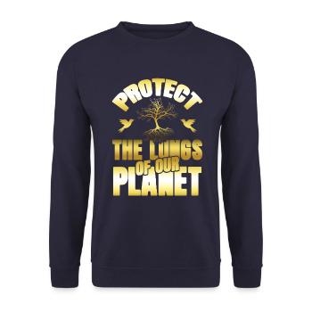 conservation de la nature protection de l’environnement - Sweat-shirt Unisexe - marine - Devant - Alina (178cm) & Michal (187cm)