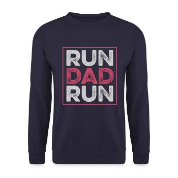 courir papa papa - Sweat-shirt Unisexe - marine - Devant - Alina (178cm) & Michal (187cm)