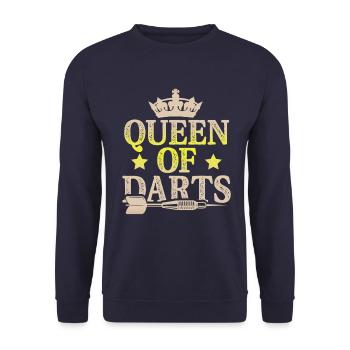 queen of darts - Unisex Sweatshirt - navy - Front - Alina (178cm) & Michal (187cm)