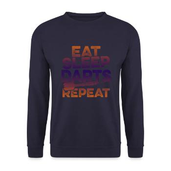 manger des fléchettes de sommeil répéter - Sweat-shirt Unisexe - marine - Devant - Alina (178cm) & Michal (187cm)