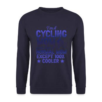 fahrrad mama mom - Unisex Pullover - Navy - Vorne - Alina (178cm) & Michal (187cm)