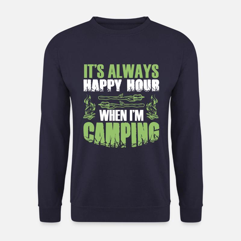 happy hour camping - Unisex Pullover - Navy