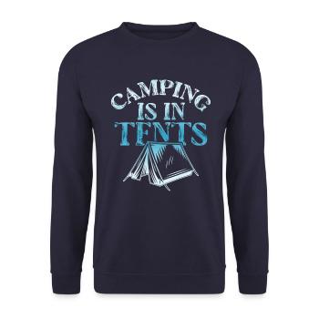 camping camping - Unisex Sweatshirt - navy - Front - Alina (178cm) & Michal (187cm)