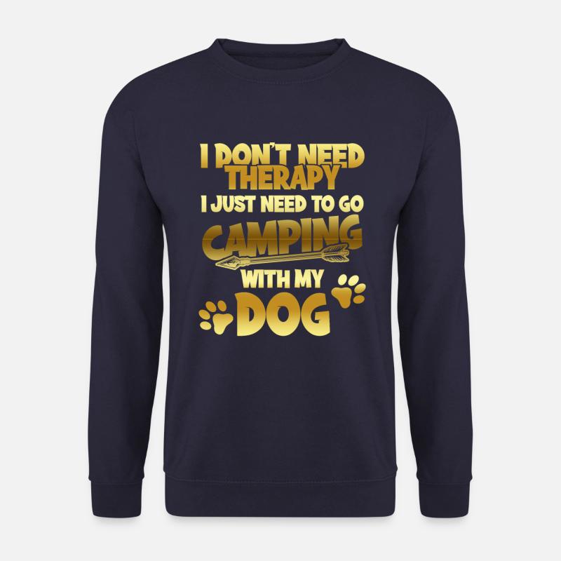 camping hund therapie - Unisex Pullover - Navy