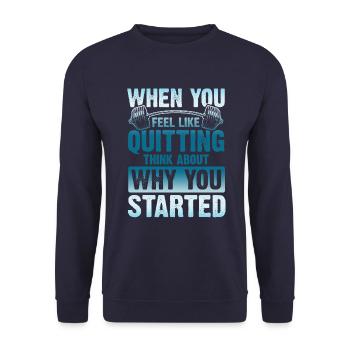 start fitnesss - Unisex Sweatshirt - navy - Front - Alina (178cm) & Michal (187cm)