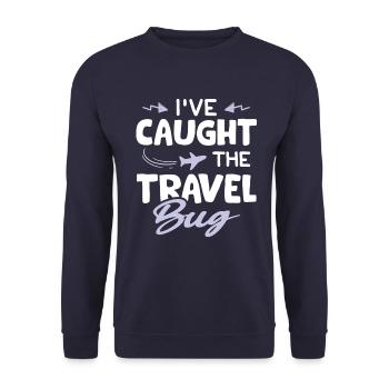 travel flight travel - Unisex Sweatshirt - navy - Front - Alina (178cm) & Michal (187cm)