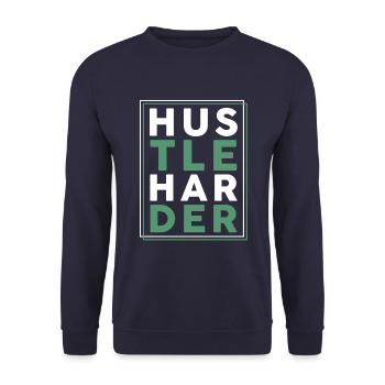bousculer plus fort - Sweat-shirt Unisexe - marine - Devant - Alina (178cm) & Michal (187cm)
