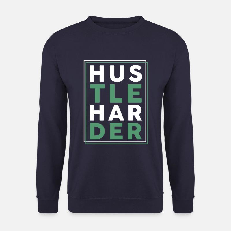 hustle harder - Unisex Pullover - Navy