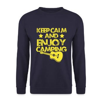 garder le camping calme - Sweat-shirt Unisexe - marine - Devant - Alina (178cm) & Michal (187cm)