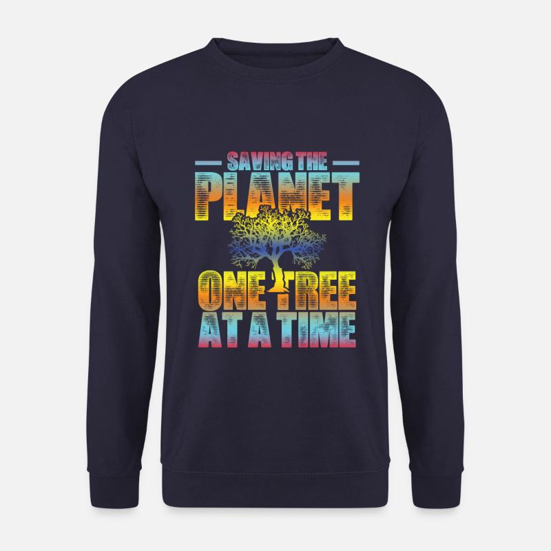 save planet tree - Unisex Sweatshirt - navy