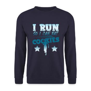 J’exécute des cookies - Sweat-shirt Unisexe - marine - Devant - Alina (178cm) & Michal (187cm)