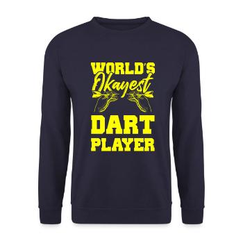 best darts player - Unisex Sweatshirt - navy - Front - Alina (178cm) & Michal (187cm)