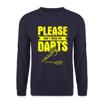 darts spiel - Unisex Pullover - Navy - Vorne - Alina (178cm) & Michal (187cm)